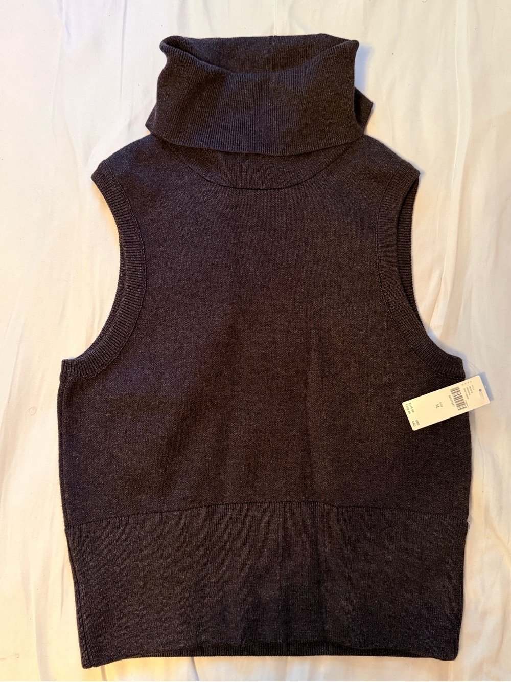 Anthropologie Pilcro High-neck Charcoal Sleeveless Turtleneck Sweater